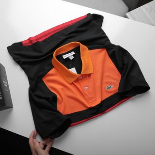 LACO.STE-ÁO PO.LO POLY-PHỐI THÂN TRƯỚC