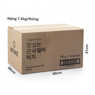 Nước Thạch Trái Cây Hàn Quốc Cho Người Ăn Kiêng Đường Sugarlolo Thùng 40 bịch 150ml - Vị Lựu