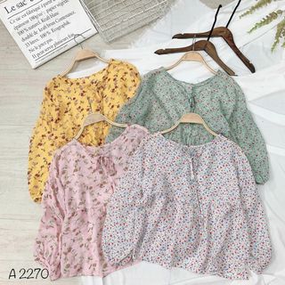 Áo babydoll hoa xinh xắn A2270 giá sỉ