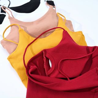 Áo hai dây trơn có mút ngực