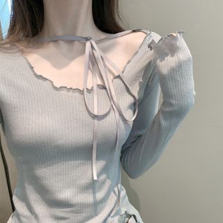 ÁO KIỂU TAY DÀI XẺ