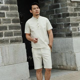Bộ Đũi Xước Nam Hàng May Kĩ Dễ Bán Hè