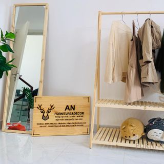 KỆ A HANGER 2 TẦNG - Màu gỗ (NỘI THẤT KIỂU HÀN)_ An Furniture