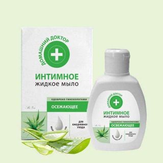 Dung dịch vệ sinh phụ nữ lô hội Domashnij Doctor khô thoáng suốt 24h 200ml
