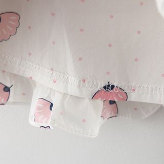 Váy sát nách cổ cánh sen màu xanh