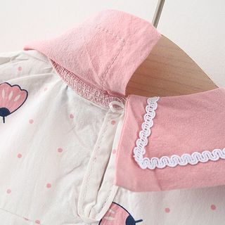Váy sát nách cổ cánh sen màu xanh