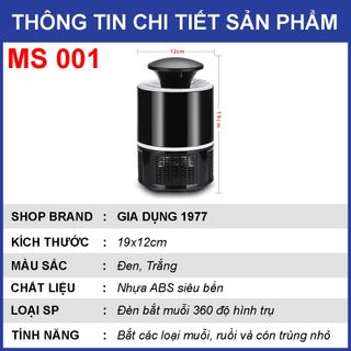 Đèn Bắt Muỗi Côn Trùng Thông Minh Thế Hệ Mới Sử Dụng Đèn LED và Đầu Cắm USB An Toàn, Tiện Dụng