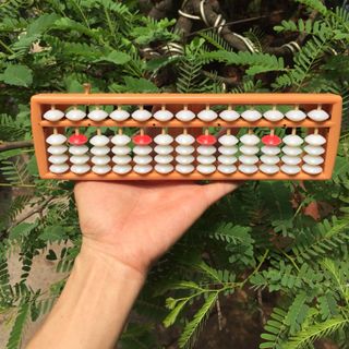 Bàn tính gẩy Soroban 13 cột đơn sắc - Xuất xứ Trung Quốc