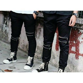 Quần jooger kaki dây kéo gối chất mềm đẹp