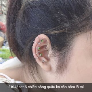 Bông quấu ko cần bấm lổ tai kim.loại giá sỉ