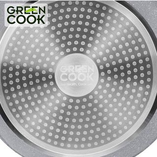 CHẢO CHỐNG DÍNH VÂN ĐÁ ĐÁY TỪ LÒNG SÂU GREENCOOK GCP02-24IH SIZE 24CM