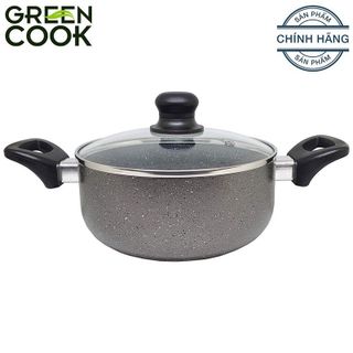 NỒI NHÔM VÂN ĐÁ CHỐNG DÍNH GREENCOOK GCS03-20 SIZE 20CM giá sỉ