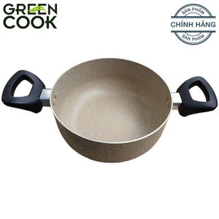 NỒI NHÔM VÂN ĐÁ CHỐNG DÍNH GREENCOOK GCS03-20 SIZE 20CM