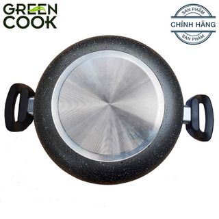 NỒI NHÔM VÂN ĐÁ CHỐNG DÍNH GREENCOOK GCS03-20 SIZE 20CM
