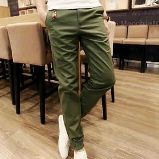 Quần jogger kaki dây kéo gót mềm mịn