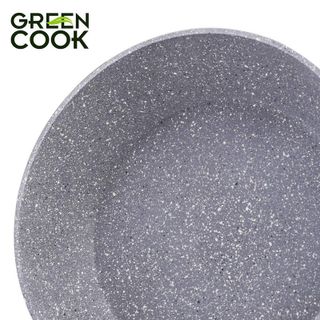 CHẢO CHỐNG DÍNH VÂN ĐÁ ĐÁY TỪ LÒNG CẠN GREENCOOK GCP01-22IH SIZE 22CM