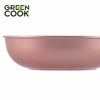 CHẢO ĐÚC VÂN ĐÁ 3D ĐÁY TỪ CHỐNG DÍNH 7 LỚP LÒNG SÂU GREENCOOK GCP05-26IH SIZE 26CM