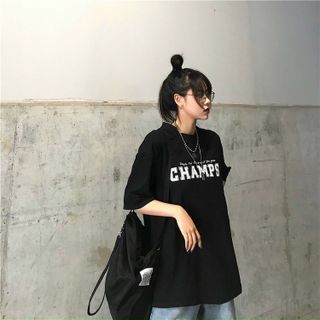Áo thun nữ tay lỡ chất cotton co giản đẹp