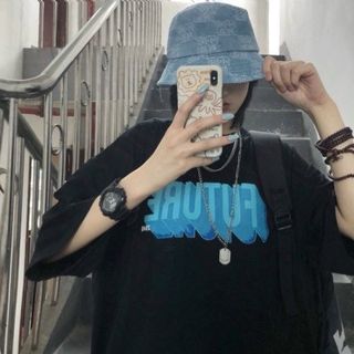 Áo thun tay lỡ cotton co giản form cá tính