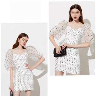Đầm ôm body chấm bi