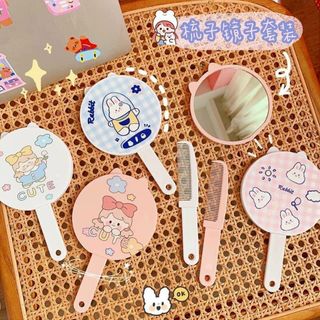 Bộ gương kèm lược rút mini