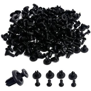 Bộ 100 ốc vít nhựa cho tấm chắn bùn , gắn cản và lòng dè các dòng xe ô tô. kích thước lỗ: 8mm