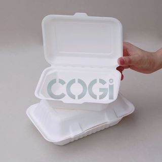 Combo 50 HỘP CƠM BÃ MÍA 600ml - Đựng vừa 1 phần cơm, dùng được trong lò vi sóng