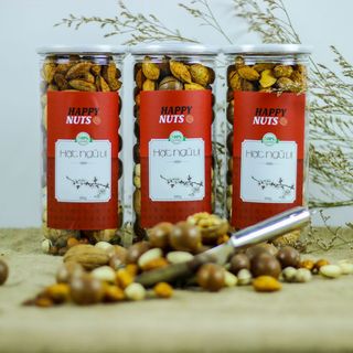 HẠT NGŨ VỊ MIX HAPPY NUTS (500GR) tặng kèm 500g Yến Mạch Tươi - miễn phí giao hàng giá sỉ