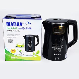 Ấm siêu tốc 2 lớp dung tích 2.3L Matika MTK-29 lòng ấm inox 304 nguyên khối