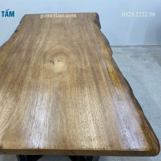 Mặt bàn gỗ tự nhiên nguyên tấm cạnh tự nhiên dài 1,7m x (85-90) x 5