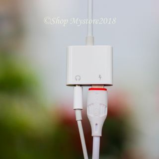 Jack Chuyển Iphone MH030 2 Đầu Ra Jack 3.5 Và Sạc Lingting Có Mic Chơi Game, ,
