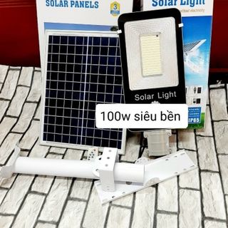 ĐÈN ĐƯỜNG NĂNG LƯỢNG MẶT TRỜI 100W - 117 HẠT , FULL PHỤ KIỆN ( REMOTE + ĐẾ + ỐC ) giá sỉ