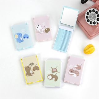 Gương kèm lược chữ nhật 10c
