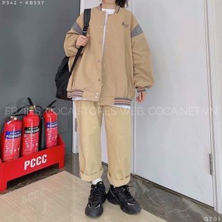 Áo khoác dù kiểu bomber dáng đẹp