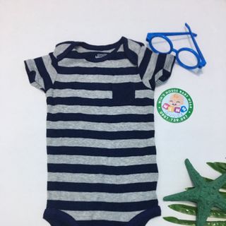 BodySuit tay ngắn sọc ngang thời trang dành cho Bé BS051