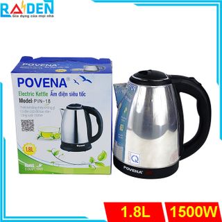 Ấm siêu tốc inox 1.8L Povena PVN-18