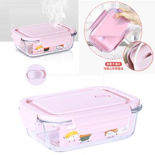 Hộp Cơm Thủy Tinh 3 Ngăn Chịu Nhiệt Cao