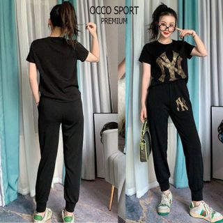 Bộ đồ thể thao đính đá cao cấp NY TT460