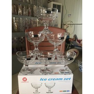 CỐC LY KEM THỦY TINH DÁNG TRÒN