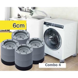 Combo 4 chân kê máy giặt 6 cm chống rung ,máy chạy êm 2021