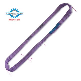 Dây cáp vải cẩu hàng tròn 1 tấn, hệ số an toàn 7:1 – Cơ Khí Liên Sơn