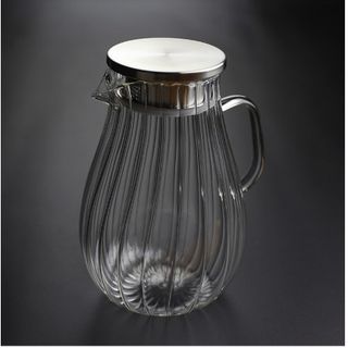 Bình trà thủy tinh vân xoắn size 1500ml chịu nhiệt