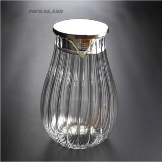 Bình trà thủy tinh vân xoắn size 1500ml chịu nhiệt
