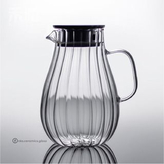 Bình trà thủy tinh vân xoắn size 1500ml chịu nhiệt