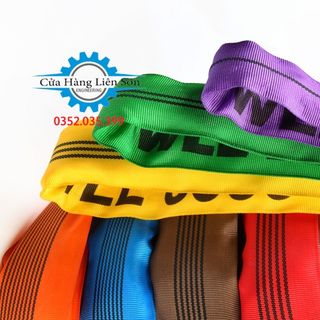 Dây cáp vải cẩu hàng bản tròn 2 tấn, hệ số an toàn 7:1 – Cơ Khí Liên Sơn