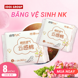 Băng Vệ Sinh NK Siêu Mỏng Cánh Gói 8 Miếng Dài 245mm