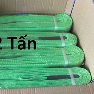 Dây cáp vải cẩu hàng bản dẹp 1 tấn, Hệ số 6:1, chất liệu 100% Polyeter cường lực