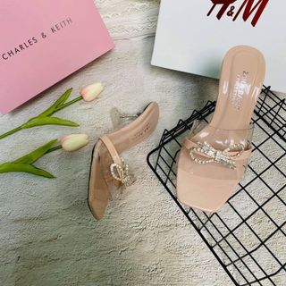Dép gót mika cao 7f nơ đá sỉ 75 k