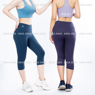 Áo croptop 3 lỗ thể thao nữ 2 lớp cổ tim