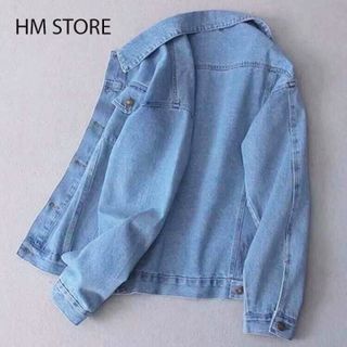 Áo khoác jean trơn unisex